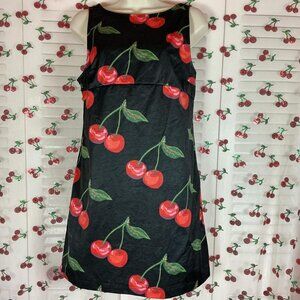 Black Cherry Print Dress